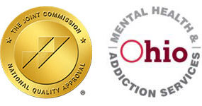 The Joint Commision Logo and Ohio Mental Health & Addiction Services Logo